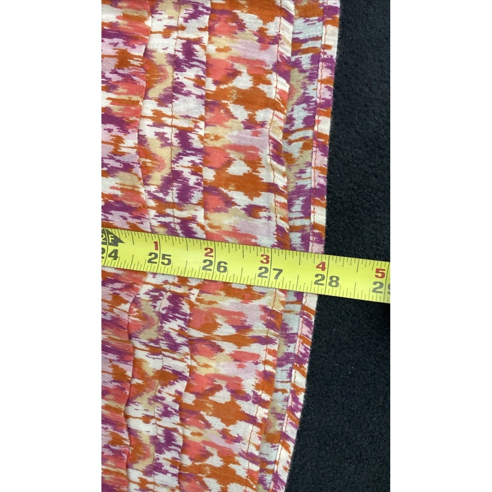 Eddie Bauer Skirt Womens Small Pink Orange Tie Dye AOP Midi Elastic Waist Lined - Picture 10 of 10